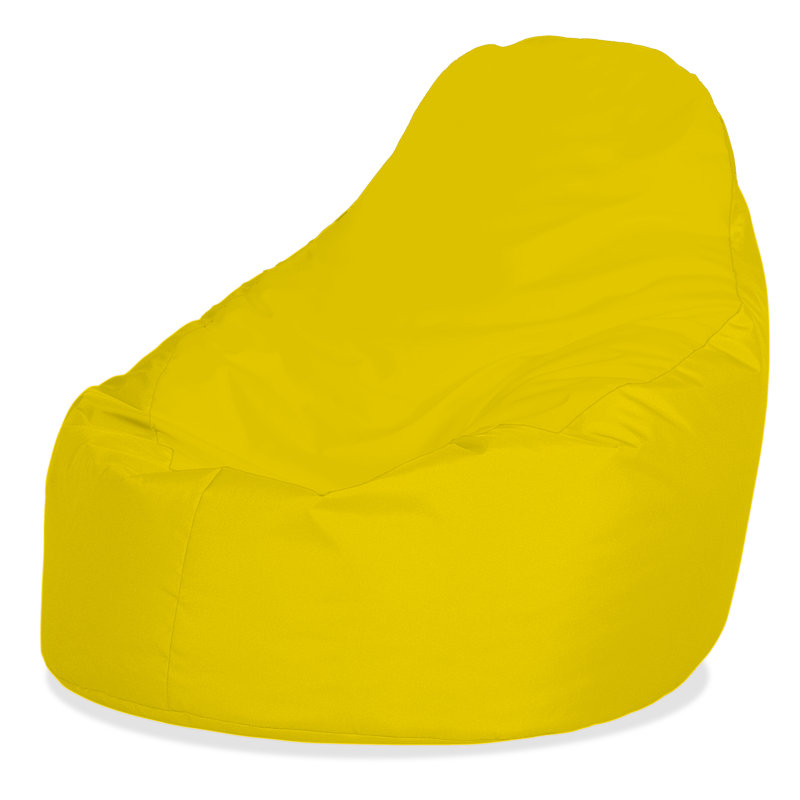 Polyester Outdoor Friendly Refillable Classic Bean Bag, Beans, Yellow