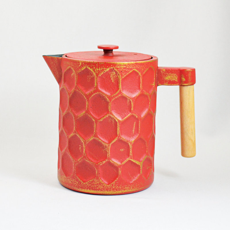 August Grove Bolyard 12ml Teapot, Red