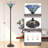 70" Tiffany Style Torchiere Floor Lamp - Handcrafted Stained Glass Uplight For Home & Office