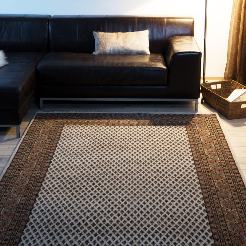 Pip Hand Knotted Wool Beige Rug, Rectangle 90 x 160cm