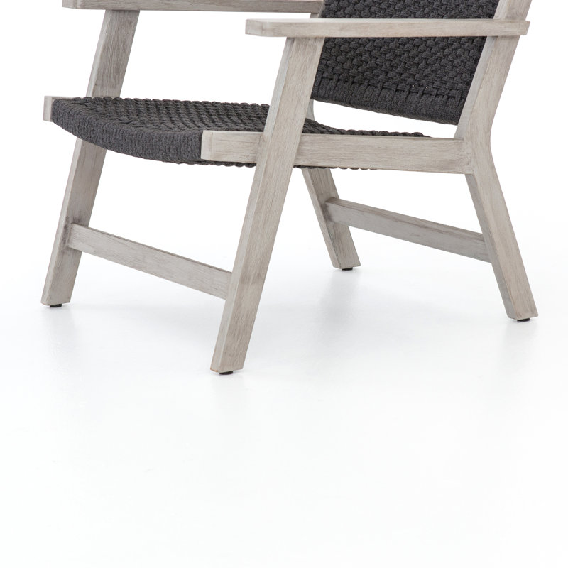Outdoor Lounge Chair, Gray/Black