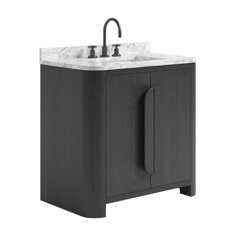 Harper Vanity, 36" W, Carrara Marble