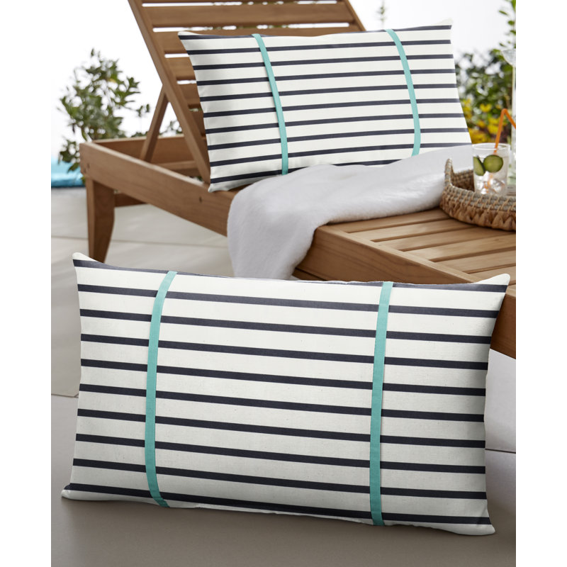 Housse et insert de coussin rectangulaire Stonebrook, 13 po x 20 po, Bleu Aruba