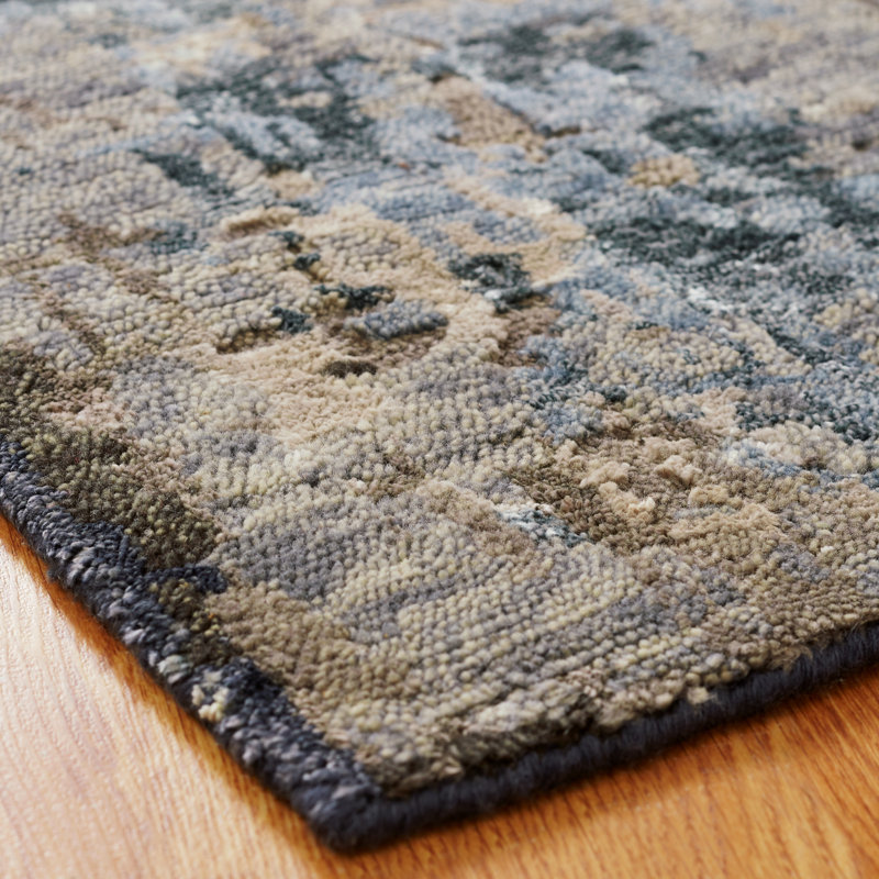 Hand Knotted Area Rug, Rectangle 8' x 10'