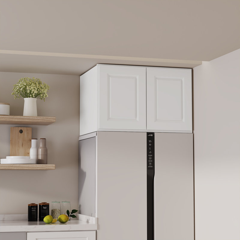 Armoire murale standard traditionnelle en contreplaqué prêt à assembler en blanc traditionnel l 30 po x P 24 po x H 18 po Homeibro