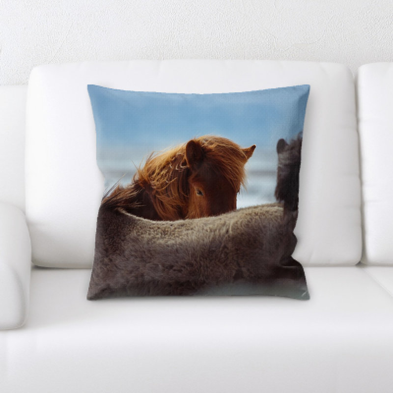 Coussin en chevaux