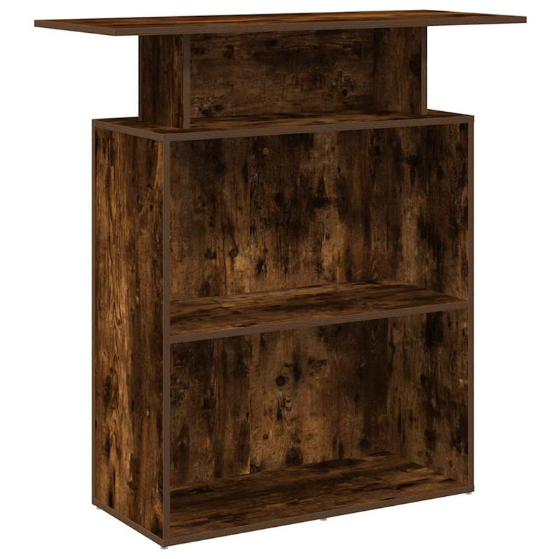 Baheerathan Standing Desk, Smoked Oak