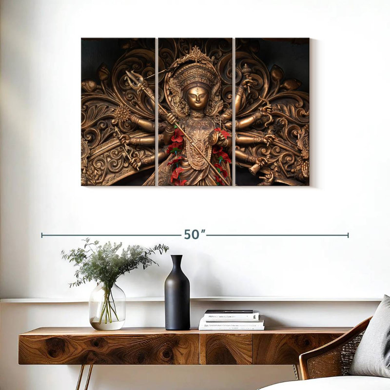 Adella Durga Puja, 24" H x 38" W