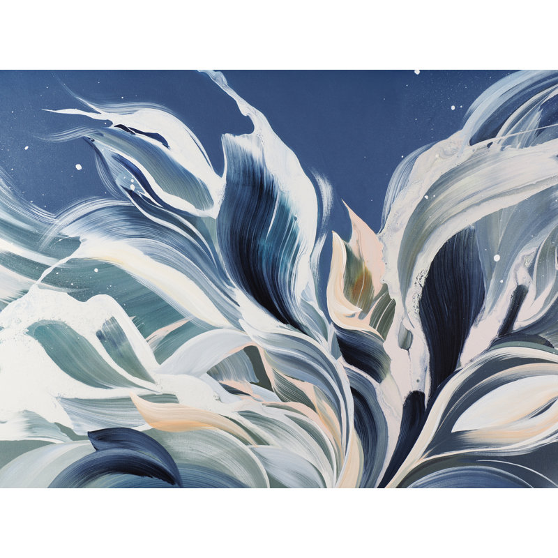 «Ease Of Tides» par Novi Lim - Peinture, H 24 po x l 32 po, Toile tendue