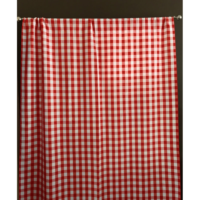 Lombard Room Darkening Curtain Single Panel, 56" x 63", Fire Red