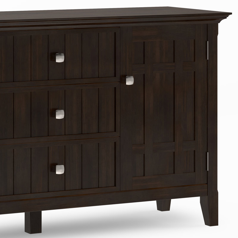 Bedford Dark Tobacco Brown Solid Wood Sideboard Buffet