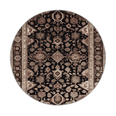 Tapis d'intérieur et d'extérieur brun Persian