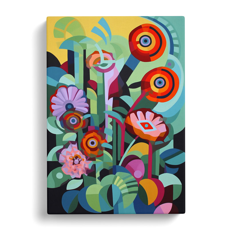 Teyvione Flowers Constructivism Vol.5 - Wrapped Canvas, 50cm H x 35cm W x 3cm D