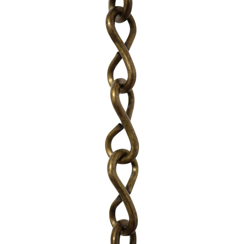 Chaîne décorative double Jack ou chaîne cassée Jack (164 pieds), Laiton antique