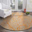 Tapis gris / orange en laine crocheté à la main Rigsby-22810431