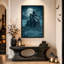 Art sur toile, château sombre au clair de lune-309126192