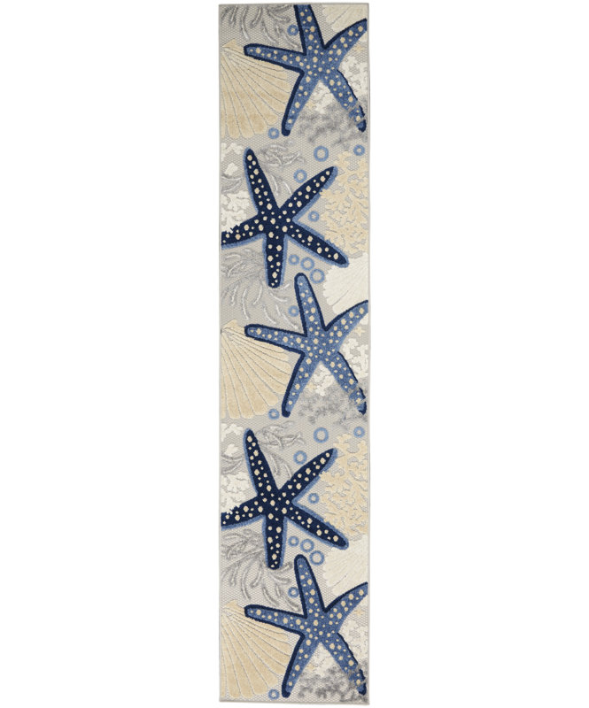 Tapis bleu Newton, Tapis de couloir 2 pi 3 po x 10 pi