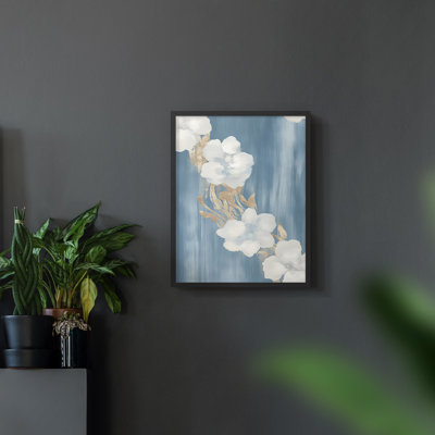Série FLORAL Dxxxvi - reproduction encadrée de qualité supérieure - prête à être accrochée - aucun clou requis