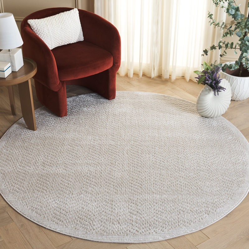 Eusebia 100 Performance Chevron Rug, Round 6'3"