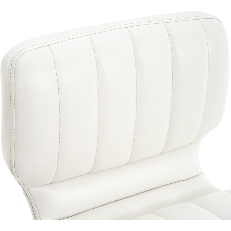 Ensemble de 2 tabourets de bar réglables, tabourets de bar pivotants en cuir pu avec dossier, hauteur de comptoir sans accoudoir Airlift
