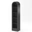 Étagère ouverte à 4 niveaux en forme d'arche, étagère de rangement autoportante en MDF imitation bois avec trousse anti-basculement pour chambre, bureau ou salle de bain-1596770197