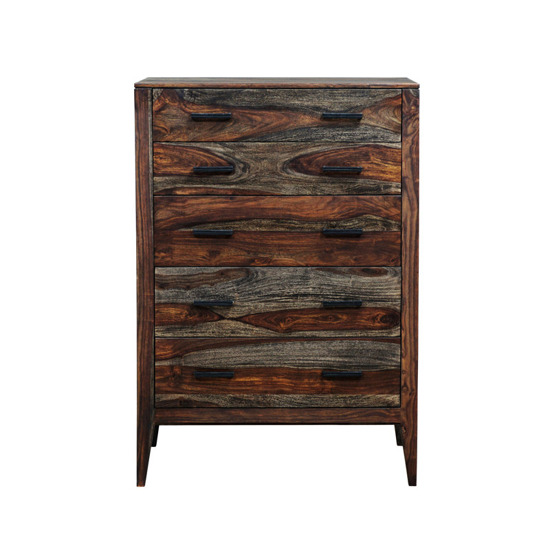 Mariann Solid Wood 36'' W 5 - Drawer Dresser