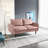 Anacapa 58" Velvet Round Arm Sofa Loveseat-928580839