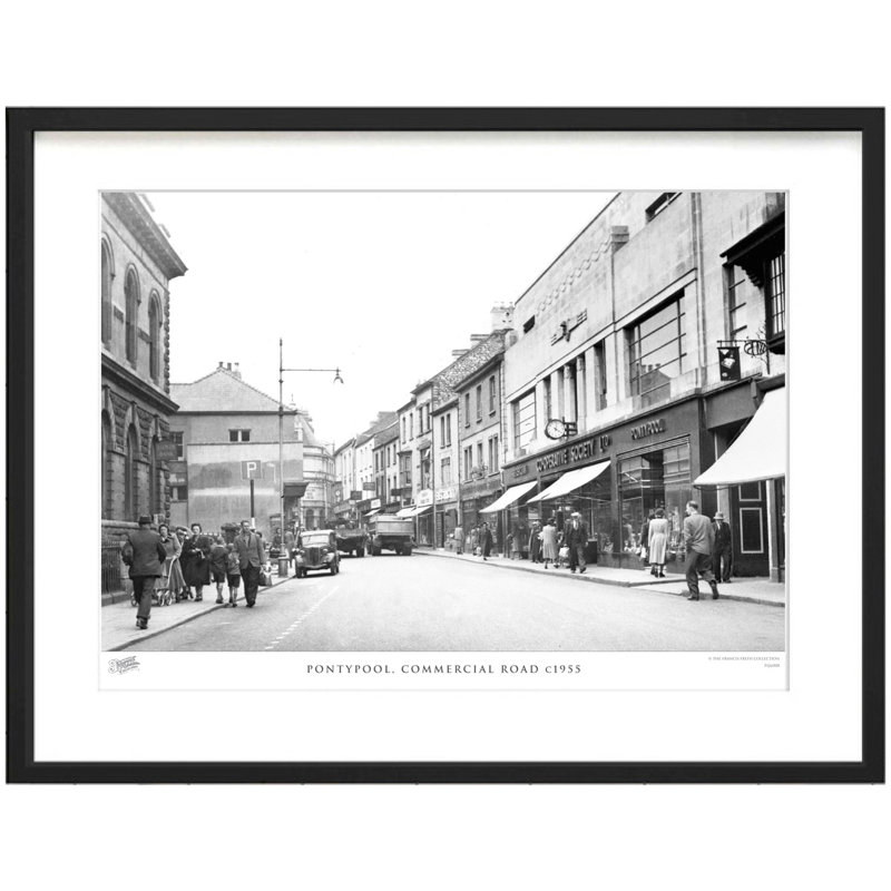 Pontypool, Commercial Road C1955 - Single Picture Frame Print, 60cm H x 80cm W x 2.3cm D