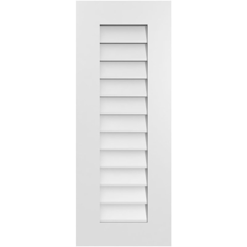 Vent à pignon rectangulaire en uréthane non-fonctionnel, 36" H x 14" W x 1" D