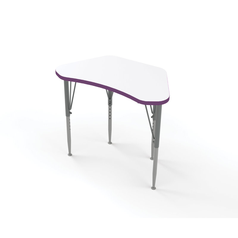 Manufactured Wood 23'' h x 29.75'' w Adjustable Collaborative Desk, Mauve