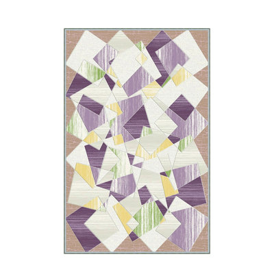 Tapis d'entrée antibactérien, 31,5 po x 59,1 po | 100% polyester, hauteur des poils de 0,4 po, envers en feutre de PVC antidérapant | Lavable à la machine, impression numérique 3D | Durable et élégant pour le vestibule, le salon ou la chambre à coucher