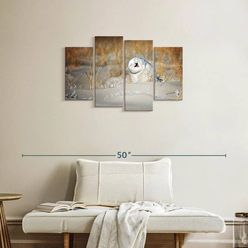 Chouette des neiges Brampt, H 22 po x l 36 po