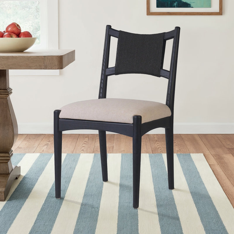 Blakes Woven Side Chair, Black