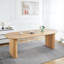 Table de salle à manger extensible peu encombrante, fabrication en panneau de fibres à densité moyenne de qualité supérieure, 59 po / 74 po / 90 po, convenant aux repas quotidiens ou aux rassemblements (chêne)-1491084248