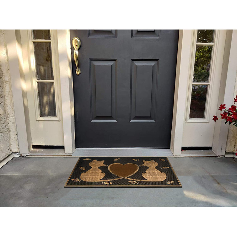 A1 Home Collections A1hc Terracotta 18 in x 30 in Rubber Non-Slip Backing Outdoor Entrance Durable Doormat