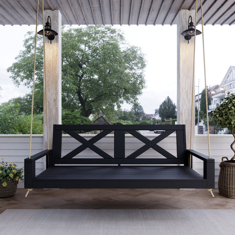 Balancelle Malvern, Peinture noir tricorne, 75"
