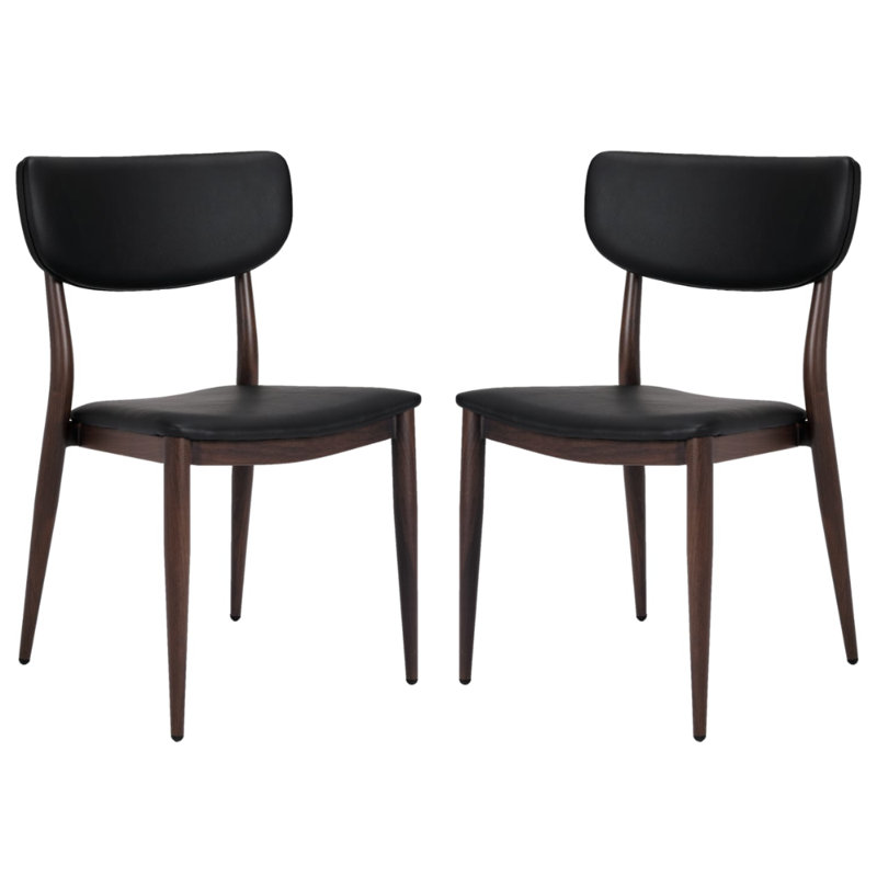 Chaise d'appoint rembourrée Hackney, Noir