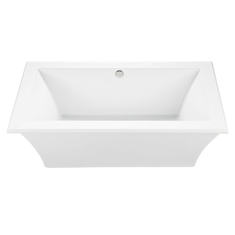 MTI Solutions 65.5" Freestanding Air Bathtub, DoloMatte® Matte White