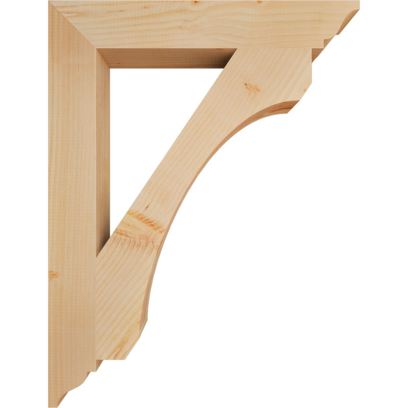 Support en bois rustique traditionnel BKTLEC01, Douglas (lisse), H 34 po x l 3,5 po x P 26 po