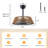 Farmhouse LED Flush Mount Fan with Remote