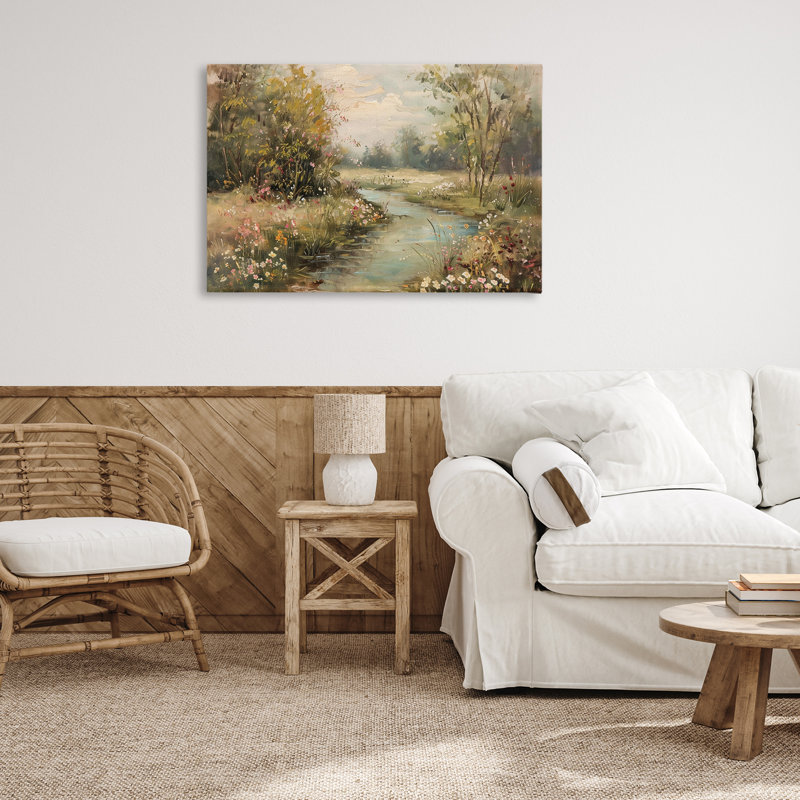 Spring Stream Landscape Canvas Wall Art by LSR Design Studio, 24" H x 36" W