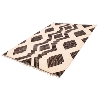 Tapis unique en laine noué à la main 9 pi 1 po x 12 pi 10 po nouvel âge Maldanado