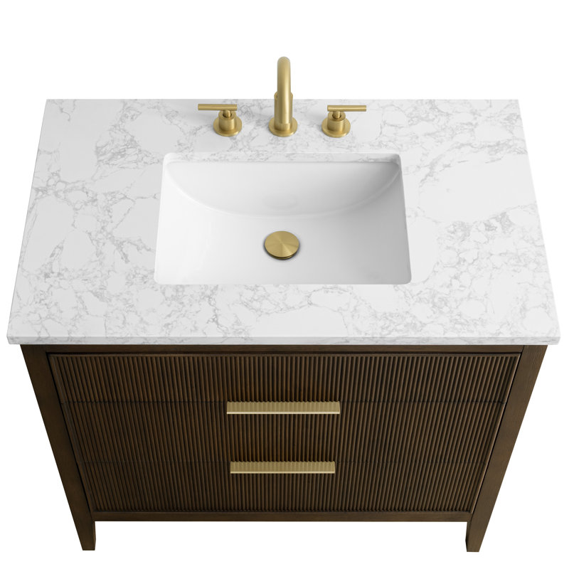 Emma 36" W Single Vanity, Chestnut Brown