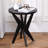 Jahey Wooden Crossed Legs Round End Table with Smooth Top and Sturdy Four-Leg Base-435062826-405810444