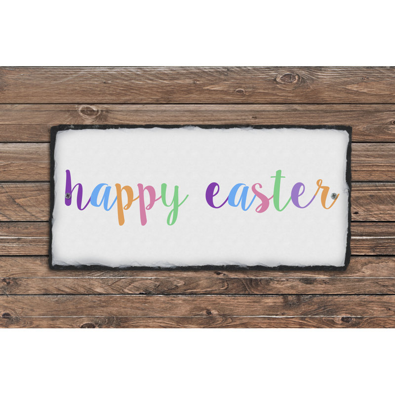 Plaque de jardin happy pâques Dania, Montage à 2 trous