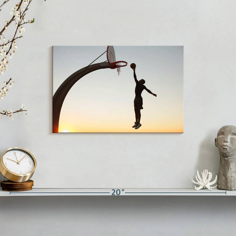 Sunset Slam Dunk, 8" H x 12" W