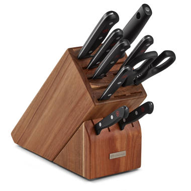 8-Piece Japanese Steel Knife Block Set with Built in Sharpener – Anolon