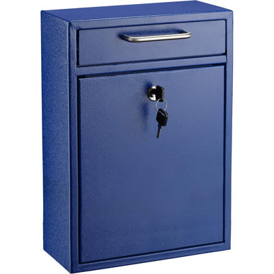 Large Secure Drop Box Wall Mounted Mailbox with Key Lock