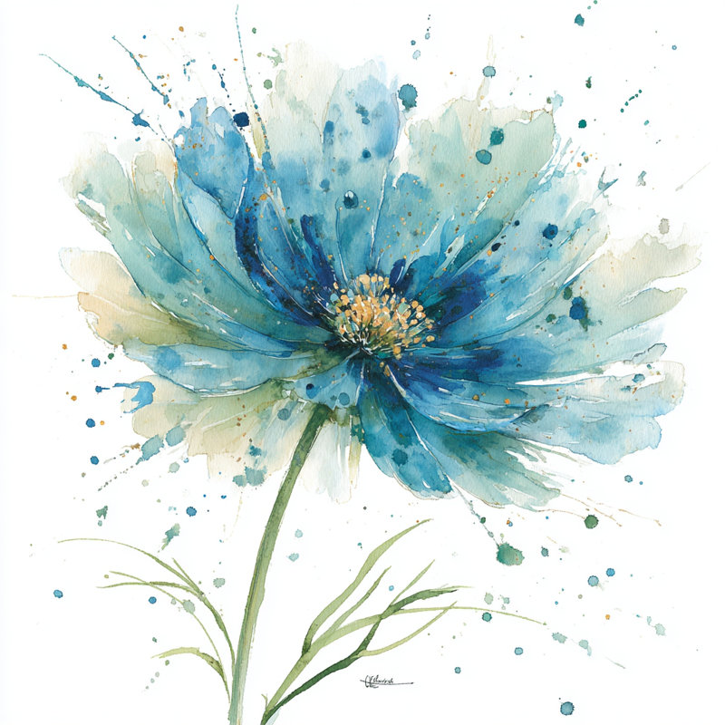 «Celestial Bloom I», reproduction sur toile tendue, H 20 po x l 20 po