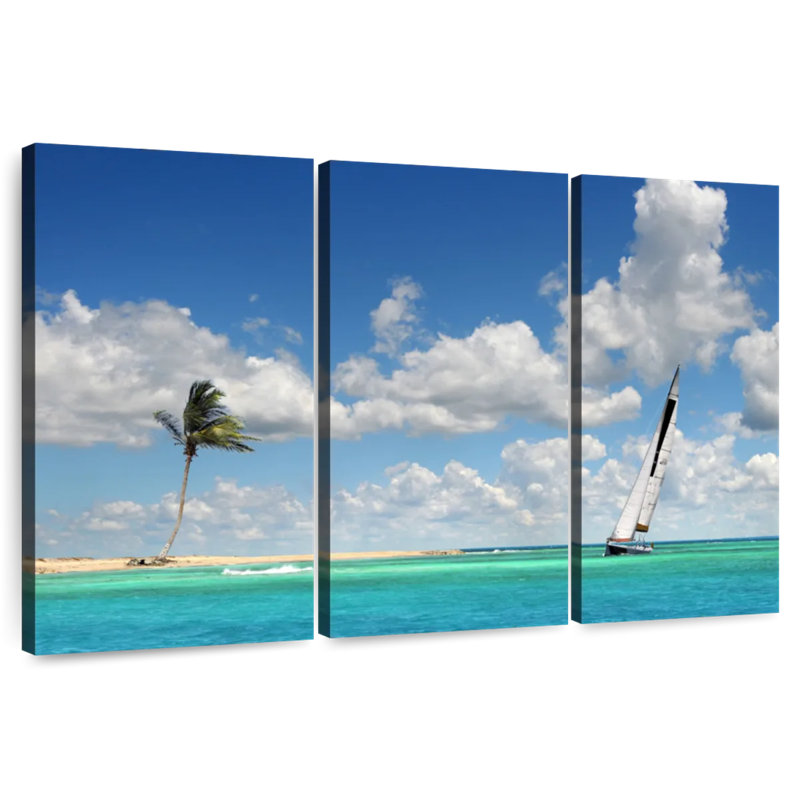 Mehar Saint Maarten Sailboat, 48" H x 74" W